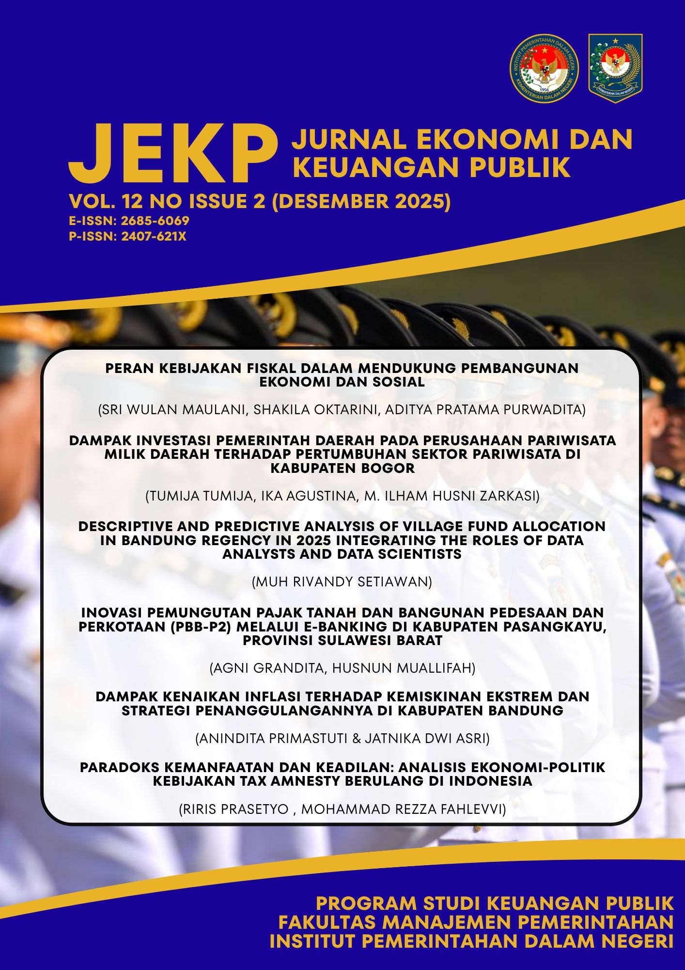					View Vol. 12 No. 2 (2025): JEKP (Jurnal Ekonomi dan Keuangan Publik)
				