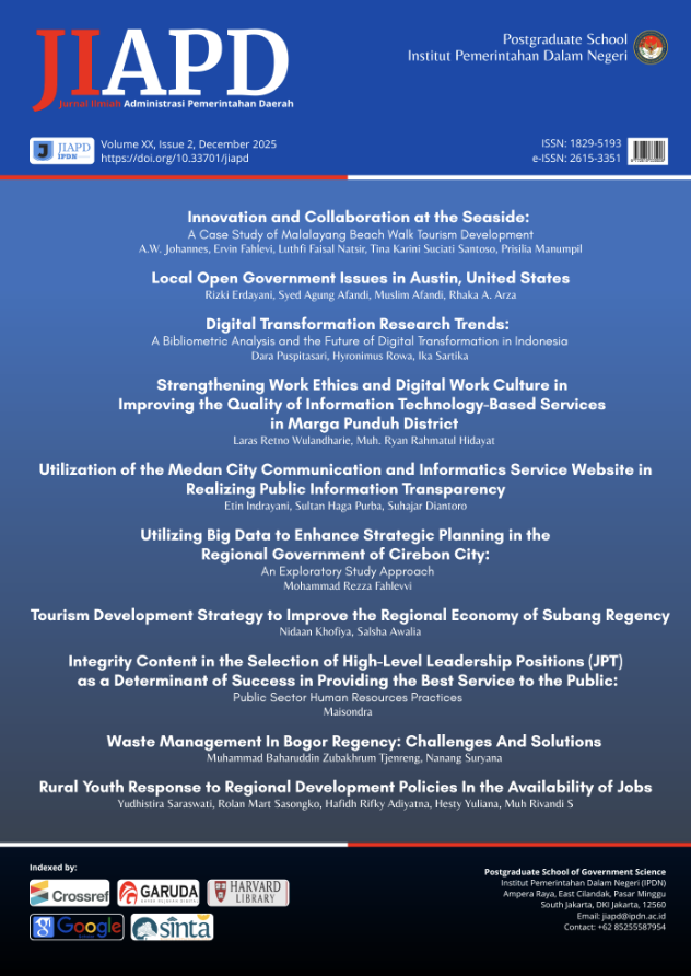 					View Vol. 14 No. 1 (2022): Pemerintahan Daerah
				